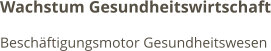 Wachstum Gesundheitswirtschaft Beschäftigungsmotor Gesundheitswesen