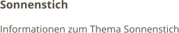 Sonnenstich Informationen zum Thema Sonnenstich